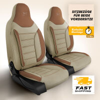Sitzbez&uuml;ge passend f&uuml;r VW Passat in Beige Braun Pilot 4.9