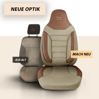Sitzbez&uuml;ge passend f&uuml;r Honda Civic in Beige Braun Pilot 4.9