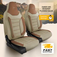 Sitzbez&uuml;ge passend f&uuml;r Eura Mobil Wohnmobil Caravan in Beige Braun Pilot 4.9