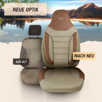 Sitzbez&uuml;ge passend f&uuml;r Werz Wohnmobil Caravan in Beige Braun Pilot 4.9