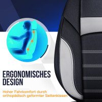 Sitzbez&uuml;ge passend f&uuml;r Kia Optima in Schwarz Grau