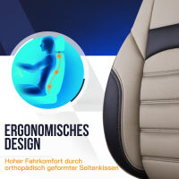 Sitzbez&uuml;ge passend f&uuml;r BMW X1 in Beige Schwarz