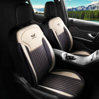 Sitzbezüge passend für Audi Q3 in Beige Schwarz