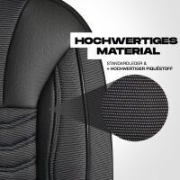 Transporter Sitzbez&uuml;ge f&uuml;r Citroen Jumper ma&szlig;geschneidert 2+1 Sitzbank in Schwarz Grau 1181T002A2BL
