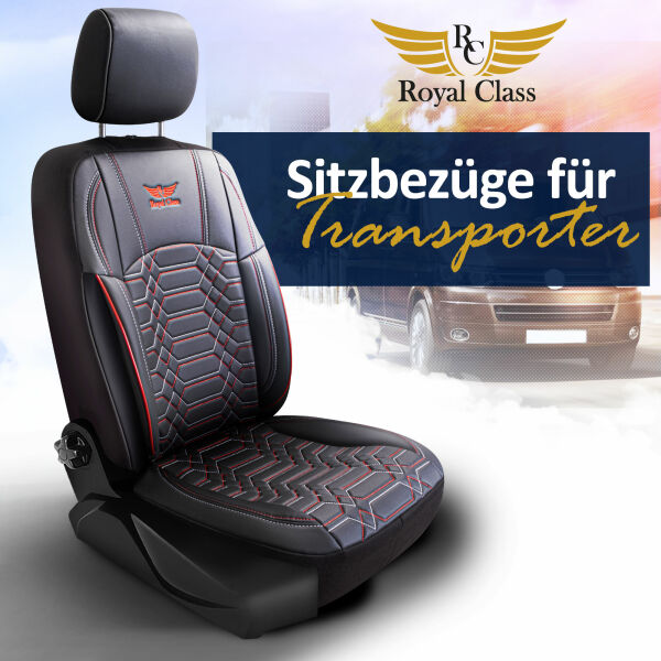 Passform Sitzbezug aus Stoff kompatibel mit VW T6, Doppelbank