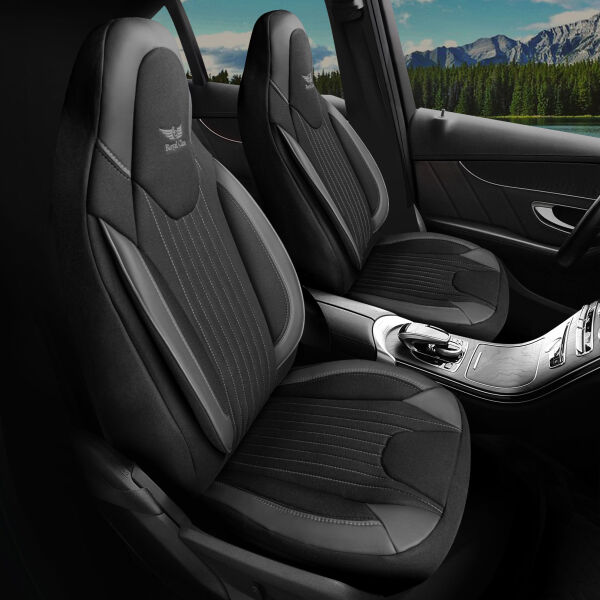 Sitzbezüge passend für Toyota Urban Cruiser in Schwarz Grau Pilot 6.1