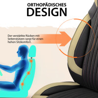 Sitzbez&uuml;ge passend f&uuml;r Spacecamper Wohnmobil Caravan in Schwarz Beige Pilot 6.13