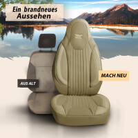 Sitzbez&uuml;ge passend f&uuml;r Campmobil Schwerin Wohnmobil Caravan in Beige Pilot 6.3