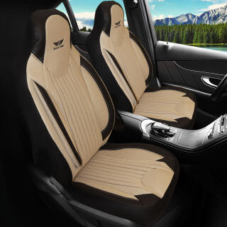 Sitzbezüge passend für Kia Niro in Beige Schwarz Pilot 6.8