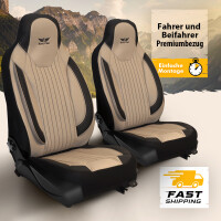 Sitzbez&uuml;ge passend f&uuml;r Morelo Palace Wohnmobil Caravan in Beige Schwarz Pilot 6.8