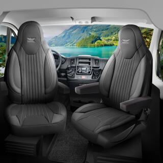 Sitzbezüge passend für Burow Wohnmobil Caravan in Grau Pilot 6.4