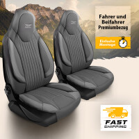 Sitzbez&uuml;ge passend f&uuml;r Domo Campingbusse Wohnmobil in Grau Pilot 6.4