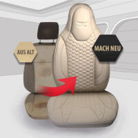 Sitzbez&uuml;ge passend f&uuml;r Toyota Hilux in Beige Pilot 8.3