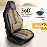Sitzbez&uuml;ge passend f&uuml;r Opel Antara in Schwarz Beige Pilot 9.13