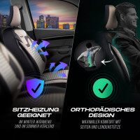 Sitzbez&uuml;ge passend f&uuml;r Kia Niro in Beige-Schwarz