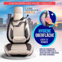 Sitzbez&uuml;ge passend f&uuml;r Jaguar XJ in Beige-Schwarz