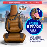 Sitzbez&uuml;ge passend f&uuml;r Peugeot 508 in Braun-Schwarz