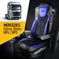 Sitzbezug passend f&uuml;r Mercedes Actros MP4 I MP5 ab 2011 Schwarz Blau 748S13