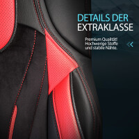 Sitzbezug passend f&uuml;r MAN TGL ab 2005-2016 Schwarz Rot 749S11
