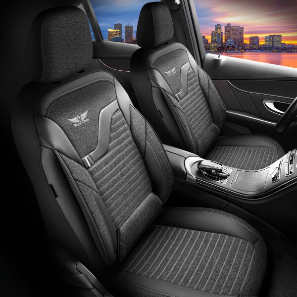 Sitzbezüge passend für Chevrolet Orlando in Schwarz-Grau
