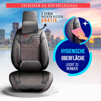 Sitzbez&uuml;ge passend f&uuml;r Citroen Jumper in Schwarz-Rot