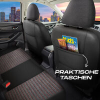 Sitzbez&uuml;ge passend f&uuml;r Volvo V70 in Schwarz-Rot