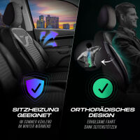 Sitzbez&uuml;ge passend f&uuml;r Kia Stonic in Schwarz-Grau