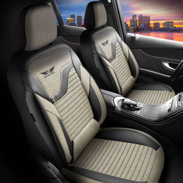 Sitzbezüge passend für Land Rover Range Rover Evoque in Beige-Schwarz
