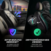 Sitzbez&uuml;ge passend f&uuml;r Peugeot 2008 in Beige-Schwarz