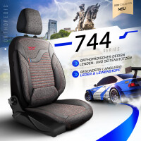 Sitzbez&uuml;ge passend f&uuml;r Citroen Nemo in Schwarz-Rot