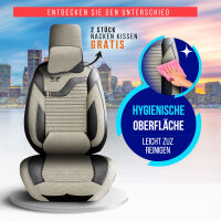 Sitzbez&uuml;ge passend f&uuml;r Seat Altea in Beige-Schwarz