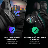 Sitzbez&uuml;ge passend f&uuml;r Volvo S80 in Schwarz-Grau