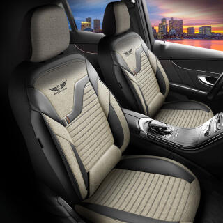 Sitzbezüge passend für Suzuki Vitara in Beige-Schwarz