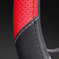 Lenkradbezug aus Kunstleder Universal f&uuml;r 37-39cm durchmesser, Rot-Schwarz