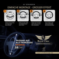 Lenkradbezug aus Kunstleder Universal f&uuml;r 37-39cm durchmesser, Dunkelrot-Schwarz