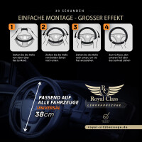 Lenkradbezug aus Kunstleder Universal f&uuml;r 37-39cm durchmesser, Braun-Schwarz