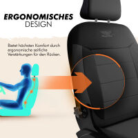 2x Schonbez&uuml;ge Sitzbez&uuml;ge passend f&uuml;r Seat Arona in Schwarz
