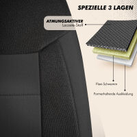 2x Schonbez&uuml;ge Sitzbez&uuml;ge passend f&uuml;r Kia Sportage in Schwarz