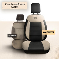 2x Schonbez&uuml;ge Sitzbez&uuml;ge passend f&uuml;r Land Range Rover Velar in Beige-Schwarz