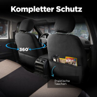 Sitzbez&uuml;ge passend f&uuml;r Peugeot 4007 in Burgunder-Schwarz