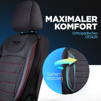 Sitzbez&uuml;ge passend f&uuml;r Peugeot 1007 in Schwarz-Rot