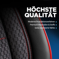 Sitzbez&uuml;ge passend f&uuml;r Nissan Primastar in Schwarz-Rot