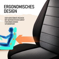 Sitzbez&uuml;ge passend f&uuml;r Iveco Iveco Daily in Grau-Schwarz Pilot 15.4