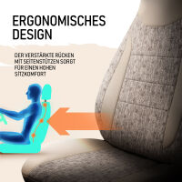 Sitzbez&uuml;ge passend f&uuml;r Renault Twingo in Beige-Grau Pilot 14.3