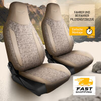 Sitzbez&uuml;ge passend f&uuml;r Renault Trafic in Beige-Grau Pilot 14.3