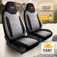 Sitzbez&uuml;ge passend f&uuml;r Chevrolet Captiva in Grau-Schwarz Pilot 14.4