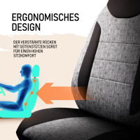 Sitzbez&uuml;ge passend f&uuml;r Chevrolet Captiva in Grau-Schwarz Pilot 14.4