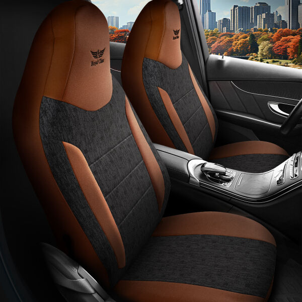 Sitzbezüge passend für Suzuki Kizashi in Braun-Schwarz Pilot 14.2