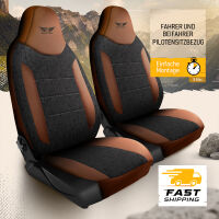 Sitzbez&uuml;ge passend f&uuml;r Chevrolet HHR in Braun-Schwarz Pilot 14.2