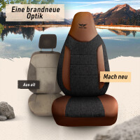 Sitzbez&uuml;ge passend f&uuml;r Renault Modus in Braun-Schwarz Pilot 14.2